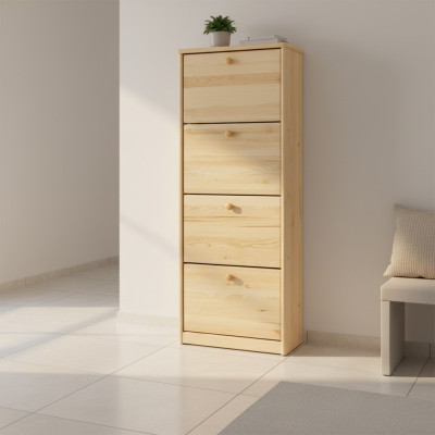 Armadio per scarpe, cassettiera in legno massello, mobiletto per scarpe, scaffale.