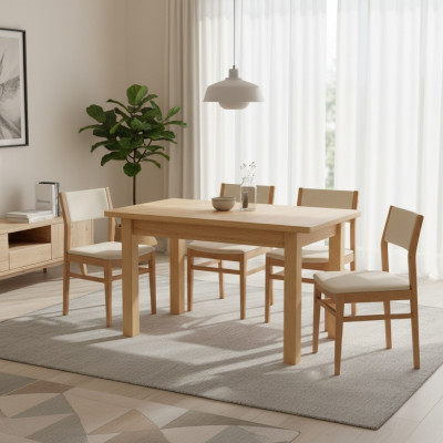 Tavolo in legno tavoli soggiorno sala da pranzo tavolo 120/170x80cm legno massiccio tavoli da pranzo