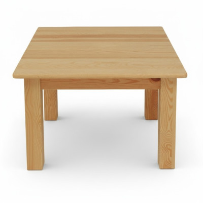 Tavolino in legno massiccio con piano in legno massello, tavolino da salotto nuovo.
