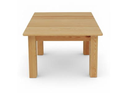 Tavolino in legno massiccio con piano in legno massello, tavolino da salotto nuovo.