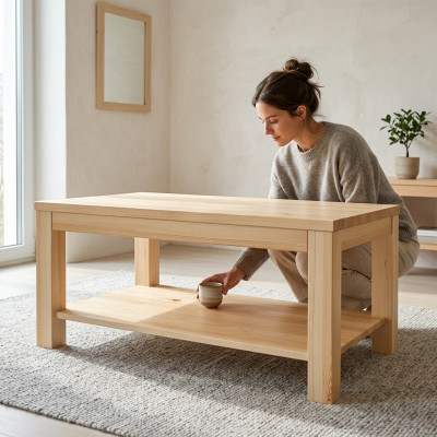 Tavolo in legno, tavolini in legno, mobili da soggiorno massicci 120x70cm tavoli massicci