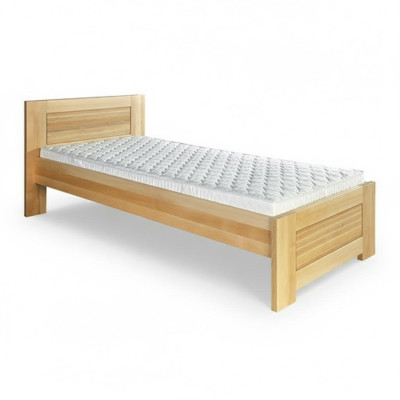Letto in legno Vera legno Letto Camera da letto Hotel 100x200 Stile Mobili massicci Letti