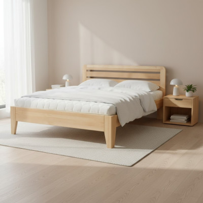 Letto in legno massello 180x200 Letto matrimoniale in legno massiccio Letto in legno massello completo