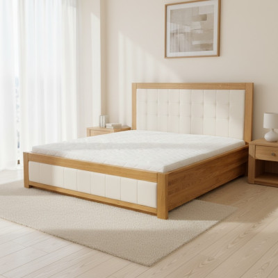 Letto matrimoniale in legno Letti in vero legno 180x200cm Camera da letto Letti in legno massiccio