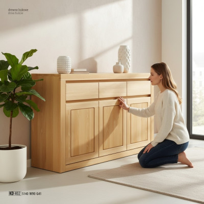Mobile credenza moderno in legno. Realizzato a mano in legno massello.