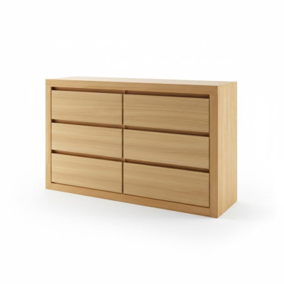 Mobiletto in legno con cassetti, mobiletto artigianale in legno massello per camera da letto, nuovo.