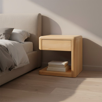 Comodino in legno Comodini Tavolo Consolle Stile country Quercia Consolle Notte