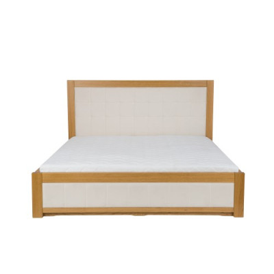 Letto matrimoniale in legno massello di faggio, nuovo, 180x200 cm.