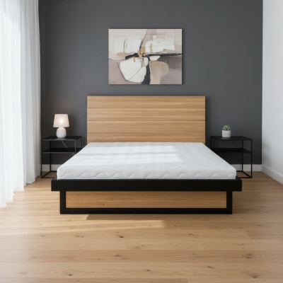 Design letto matrimoniale in legno xxl 180x200cm Letto matrimoniale in legno massello Camera da letto Hotel Letti