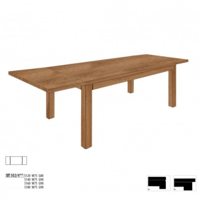 Legno massiccio vero tavolo 180x90cm Tavoli da pranzo in quercia massello Mobili in legno massiccio
