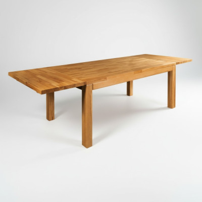 Tavolo da pranzo allungabile in legno massiccio fatto a mano nuovo 180x200cm