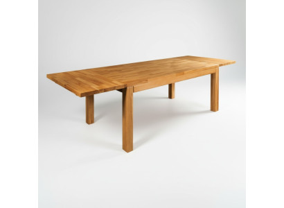 Tavolo da pranzo allungabile in legno massiccio fatto a mano nuovo 180x200cm