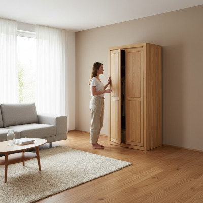 Armadio camera da letto in legno Armadio Vera lavorazione artigianale Armadio in legno massello