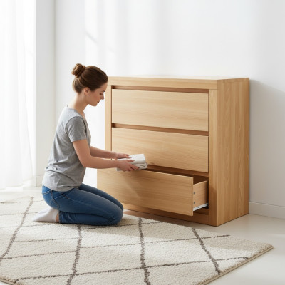 Comò Design Mobiletto credenza Armadio in vero legno Nuovi Comodini