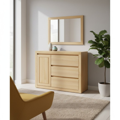 Mobile credenza in legno massiccio in stile country casa Armadio Armadi Legno massello di quercia 140x90cm Cassettiere