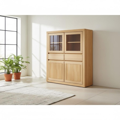 Comò a mano in legno, credenza comò in legno autentico, scaffale per soggiorno.