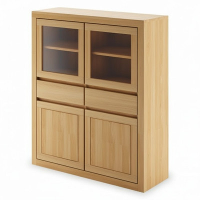 Comò a mano in legno, credenza comò in legno autentico, scaffale per soggiorno.