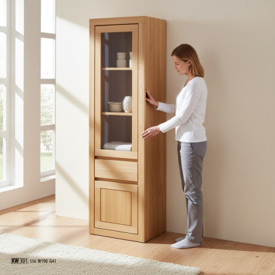 Echtholz Vetrina Alta Armadio Vetrine Mobili Massicci in Legno Armadi in Legno Massiccio Nuovi