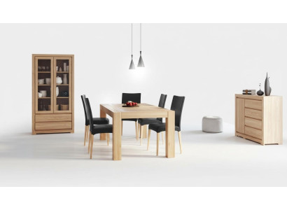 Set da pranzo in legno massiccio vero tavolo + 6 sedie set da pranzo in legno massiccio completo.
