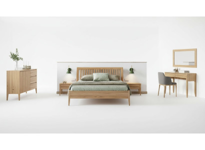 Camera da letto Letto in legno Legno reale Letti Hotel 180x200 Stile Mobili massicci