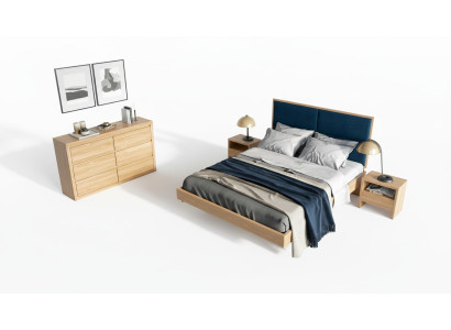 Camera da letto Mobili set da 3 pezzi. Letto in legno massiccio comodini 2x letti in legno massiccio.