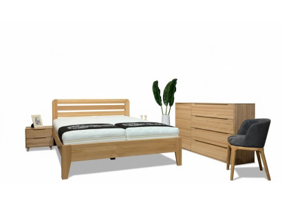 Camera da letto Letto in legno Vera casa Legno letto Hotel 180x200 Stile Mobili massicci Letti