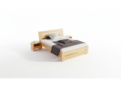Camera da letto Mobili 3 pezzi Set Letto Legno massiccio Comodini 2x Legno naturale