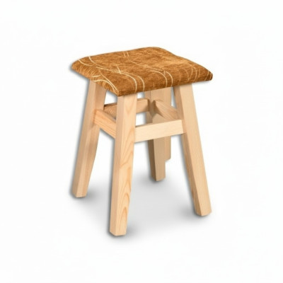 Sgabello Sgabello di legno Sgabellino Sgabellino di legno Pino massiccio NUOVO Lavorato a mano Legno vero