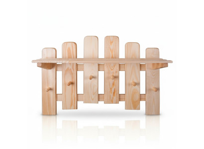 Pannello armadio appendiabiti a parete 6 ganci 70x48 cm Ingresso armadio Pino massiccio