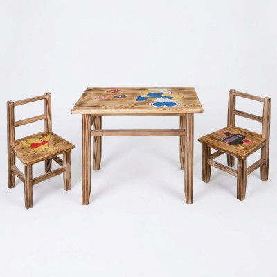Set tavolo per bambini, 3 pezzi, tavolo con 2 sedie, arredamento per bambini, per la cameretta dei bambini