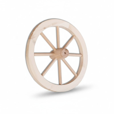 Dekorad Ruota in legno Ø 30 cm Ruota a raggi Ruota da carro Decorazione da giardino Decorazione per negozi Legno massiccio