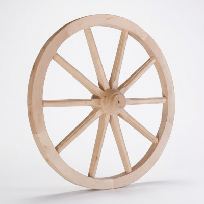 Dekorad Ruota in legno Ø 60 cm Ruota a raggi Ruota carrello Decorazione da giardino Decorazione negozio Nuova