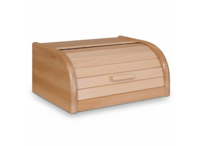 Scatola del pane di faggio 32 cm in legno Scatola del pane a scomparsa Ribaltina per il pane in legno vero Nuovo