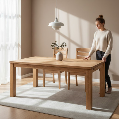 Tavolo da pranzo tavolo gruppo sala da pranzo soggiorno set di mobili in legno design tavoli 140x90cm.