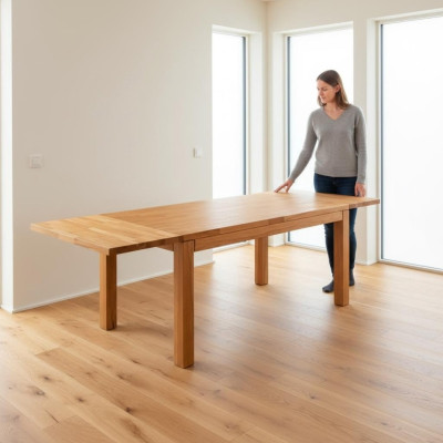 Tavolo in vero legno di quercia massello Tavoli da pranzo in legno massello 140x90cm Tavoli in legno massello