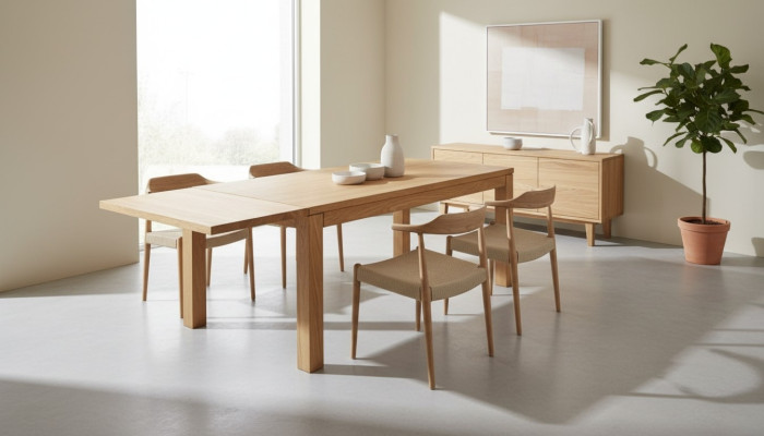 Tavolo in rovere, tavolo da pranzo, soggiorno, cucina, sala da pranzo, completamente in legno massiccio, tavoli nuovi.
