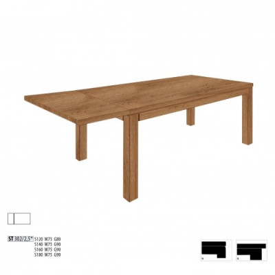 Tavolo da pranzo in legno massiccio vero tavolo tavoli rovere sala da pranzo massicci 160x90cm nuovo