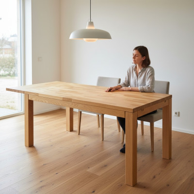 Tavolo da pranzo massiccio in vero legno tavoli in rovere massiccio 120x80 cm cucina