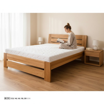 Letto matrimoniale in rovere letto matrimoniale in legno 200x200 telaio letto in legno massello Mobili da letto robusti.