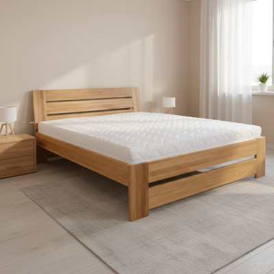 Letto matrimoniale in rovere letto matrimoniale in legno 200x200 telaio letto in legno massello Mobili da letto robusti.