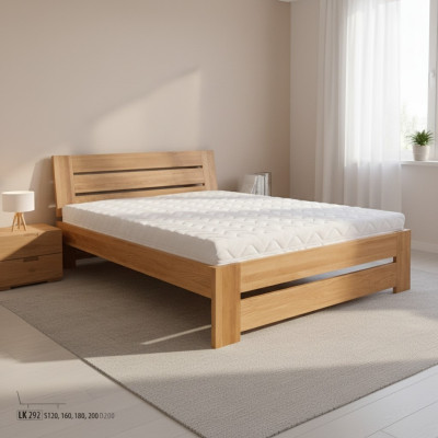 Letto in legno Vero legno Letto Stile Design hotel Massiccio 120x200 Camera da letto