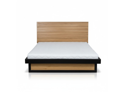 Letto moderno in legno massiccio 140x200cm Design Letti Struttura letto in rovere Stile nuovo