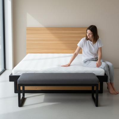 Letto matrimoniale in rovere letto matrimoniale in legno 120x200 struttura letto mobili massicci letti