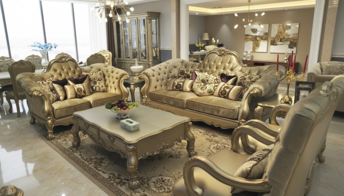 Set di divani di lusso 3+2+1 posti divano imbottito sofa mübel couche