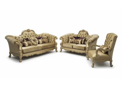 Set di divani di lusso 3+2+1 posti divano imbottito sofa mübel couche