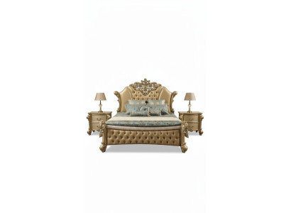 Design del letto Letto matrimoniale Letti di lusso Classico Barocco Chesterfield 184x214cm nuovo