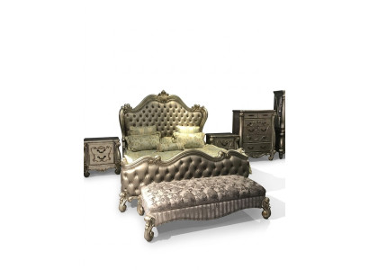 Design letto matrimoniale letti di lusso classici barocchi Chesterfield in stile rococò.