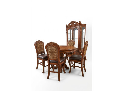 Tavolo rotondo in legno per sala da pranzo, tavoli rotondi classici in stile barocco rococò nuovi