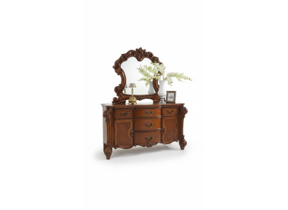 Buffet credenza comò specchio vera lavorazione del legno stile barocco rococò