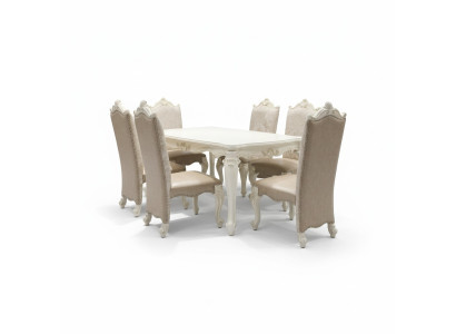 Barocco in stile antico tavolo da pranzo tavolo in legno massello Tavoli classici di design